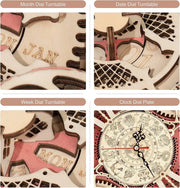 Robotime ROKR LC601 Zodiac Wall Clock – 3D Wooden Puzzle Model Kit