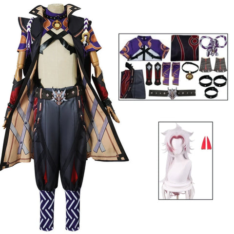 Arataki Itto Kostum Cosplay Permain Genshin Dampak Combat Costume Game Set Anime Halloween Carnival Party Costume