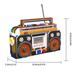 554 pieces Retro Radio Model Building Blocks Assembly Bricks