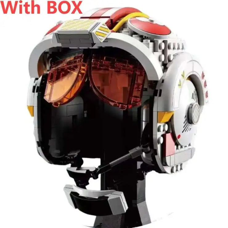 Star Wars Fighter Pilot Helmet Building Blocks Desk Decoration AT Jangos Kylos Fetts Rens C-3PO