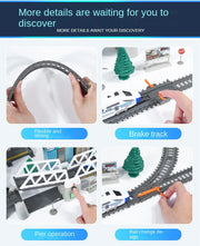High-Speed Electric Train Set – Realistic Rail Model with Tracks for Kids to Assemble