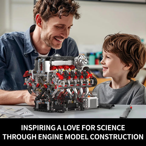 Engine Building Blocks Model Series Technical STEM Toys Moc Tank V8 Engine Supercar W16 Bricks Assembly Toy Set Kids Adults Gift