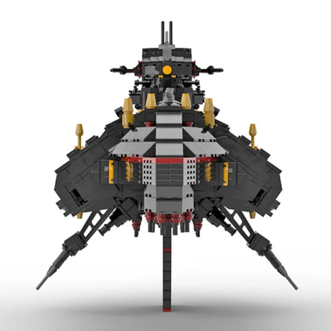 Creative MOC Small Particle Building Block Space Battleship Model Warhammer 40K 2346 Pcs
