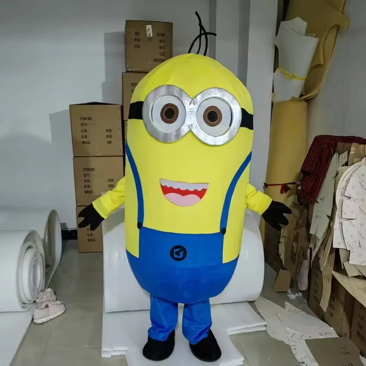 Yellow Minion Mascot Costume – Adult Cosplay Suit for Carnival, Parties, Performances & Halloween Events