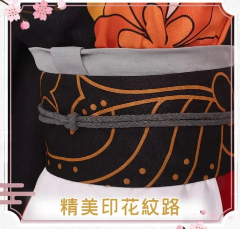 Anime Cosplay Costume Kanroji Mitsuri Kibutsuji Kimono Maid Uniforms Blade Kochou Shinobu Kamado Nezuko Dress Cosplay