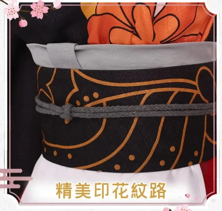 Anime Cosplay Costume Kanroji Mitsuri Kibutsuji Kimono Maid Uniforms Blade Kochou Shinobu Kamado Nezuko Dress Cosplay