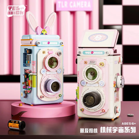 Retro DSLR Camera Assembly 500+ pieces Building Block Detachable Mechanical Trendy Punk Style Model