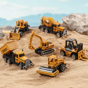 6-Piece Diecast Construction Vehicle Set – Alloy Loader, Tractor, Excavator & Trucks for Kids