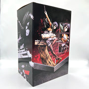 28cm Attack on Titans Levi Ackerman Action Anime Figura Kawai Eren Jaege Mikasa Ackerman The Armored Titan Figure