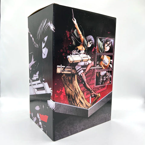 28cm Attack on Titans Levi Ackerman Action Anime Figura Kawai Eren Jaege Mikasa Ackerman The Armored Titan Figure