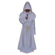 Cosplay Plague Doctor  Costume Medieval Hooded Robe Steampunk Terror Mask Hat Adult Halloween Party Role Play Size S-XL