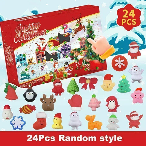 Christmas Advent Calendar Box Princess Dress Up Headwear Jewelry Set cute unicorn toys 24Days Countdown Calendar Xmas Gifts