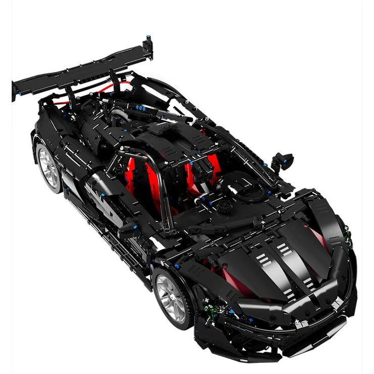 MOC Technical Sports Car BlackKnight P1 Building Bricks