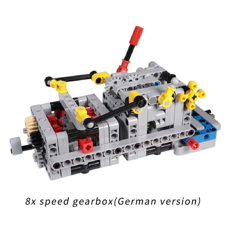 MOC DIY Electric Motor & Gearbox Kit – Technical Building Blocks for Mechanical Models