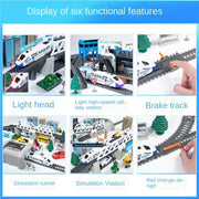 High-Speed Electric Train Set – Realistic Rail Model with Tracks for Kids to Assemble