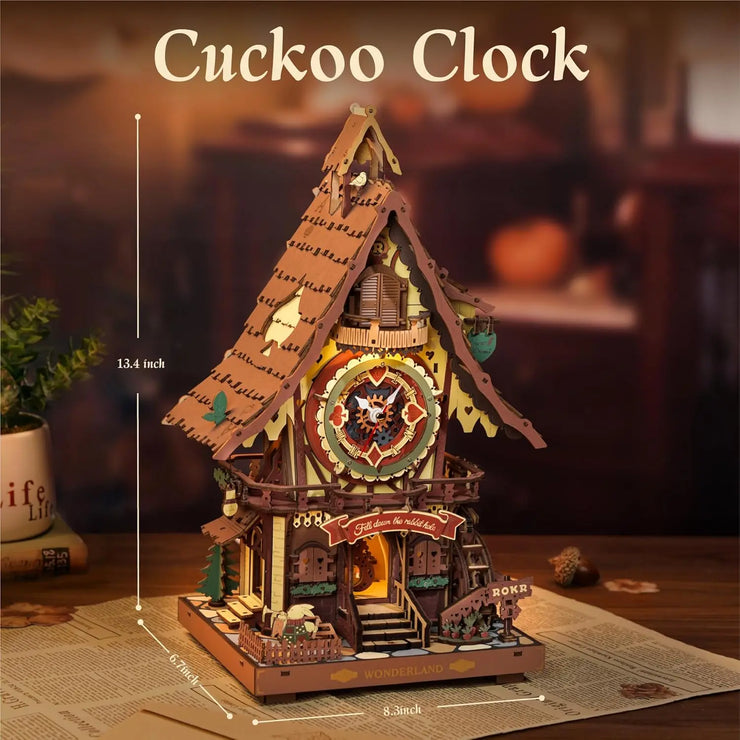 Robotime ROKR Black Forest Cuckoo Clock – 3D Wooden Puzzle Model Kit