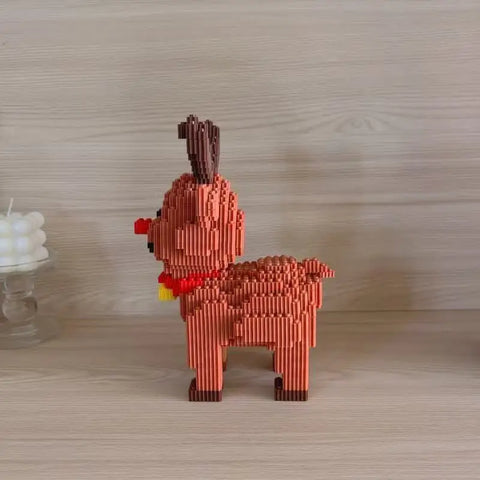 Santa Claus Elk Christmas Tree Building Blocks Toy Set Small Particle Bricks Building Blocks Toys Kids Christmas Gift