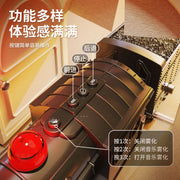 Retro Steam Train Track Set – Electric Locomotive with Smoke, Lights, Sound, Cargo Cars & Tracks for Kids