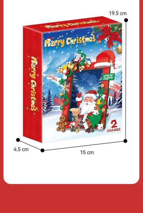 207pcs DIY Santa Claus Photo Frame Building Blocks Set, Holiday Gift, Christmas Decorations