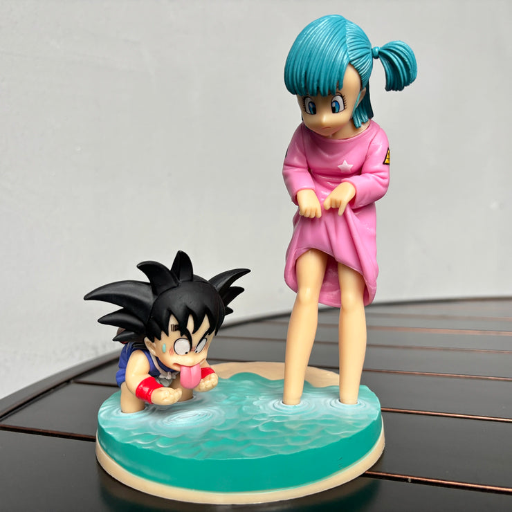 Dragon Ball Son Goku, Piccolo & Bulma PVC Figure Set – Anime Collectible Statues for Desk or Room Display