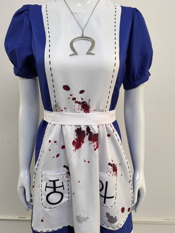 Alice Princess Cosplay Dress – Maid Apron Costume from Madness Returns for Women & Girls Halloween or Party Wear
