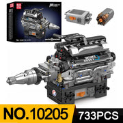 Engine Building Blocks Model Series Technical STEM Toys Moc Tank V8 Engine Supercar W16 Bricks Assembly Toy Set Kids Adults Gift