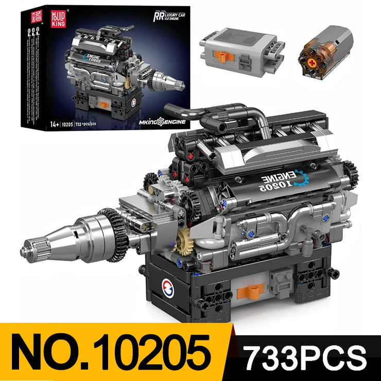 Engine Building Blocks Model Series Technical STEM Toys Moc Tank V8 Engine Supercar W16 Bricks Assembly Toy Set Kids Adults Gift