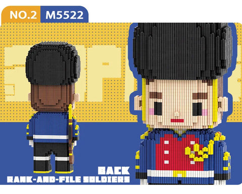 32cm Guardian Model Building Blocks Royal Soldier Figure Block Toy for Boys & Girls Birthday Gift Living Room Decor Assembly Kit