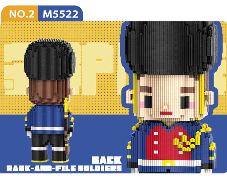 32cm Guardian Model Building Blocks Royal Soldier Figure Block Toy for Boys & Girls Birthday Gift Living Room Decor Assembly Kit