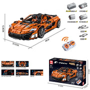 MOC Technical Sports Car BlackKnight P1 Building Bricks