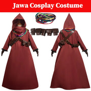 Kids Jawa Cosplay Bounty Hunter 3 Costume Child Boys Girls Roleplay Red Outfits Children Halloween Party Role Suits