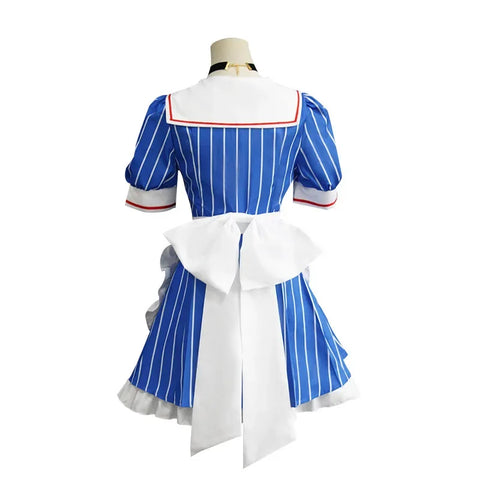 7PCS  Miku Cosplay Costumes Anime Mesmerizer Uniform Halloween Christmas Carnival Party Dressing For Women Hat Apron Accessories
