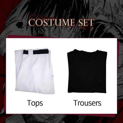 Toji Fushiguro Cosplay Costume – Jujutsu Kaisen Season 2 Uniform with Wig for Men and Women, Ideal for Halloween or Role Play