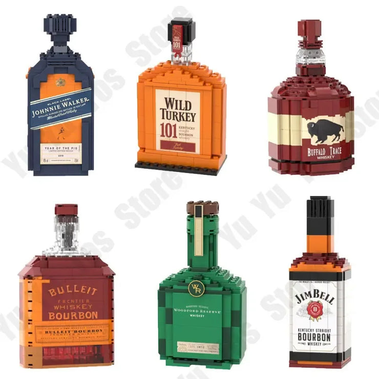 Wine Bottle Building Bricks Blocks Set 258 Pcs