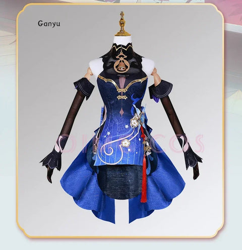 Twilight Blossom Ganyu Cosplay Costume Genshin Impact Adult Uniform Wig Anime Halloween Costumes Women Game Character Outfit