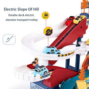 Dinosaur Adventure Electric Track Set – Interactive Racing Puzzle Toy with Mountain and Train for Kids