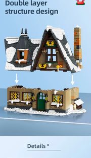 766pcs Christmas Cottage Building Toys Building Block Brick Set Kids Christmas Gift