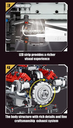 V8 Engine Building Set — Motorised, App-Controlled, 660 Pieces (Ages 8+)