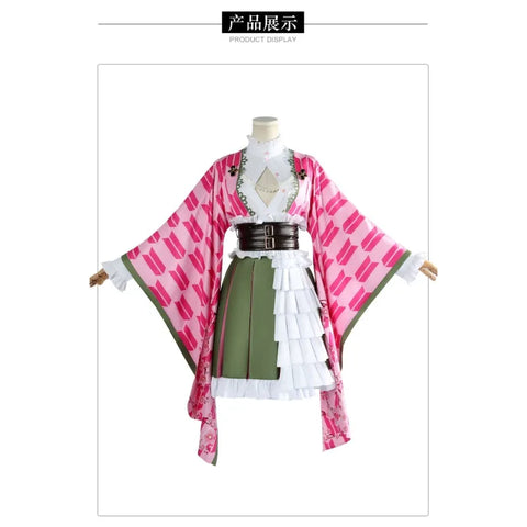 Kanroji Mitsuri Cosplay Costume – Pink Anniversary Dress for Anime Fans, Halloween, Carnival, and Party Events