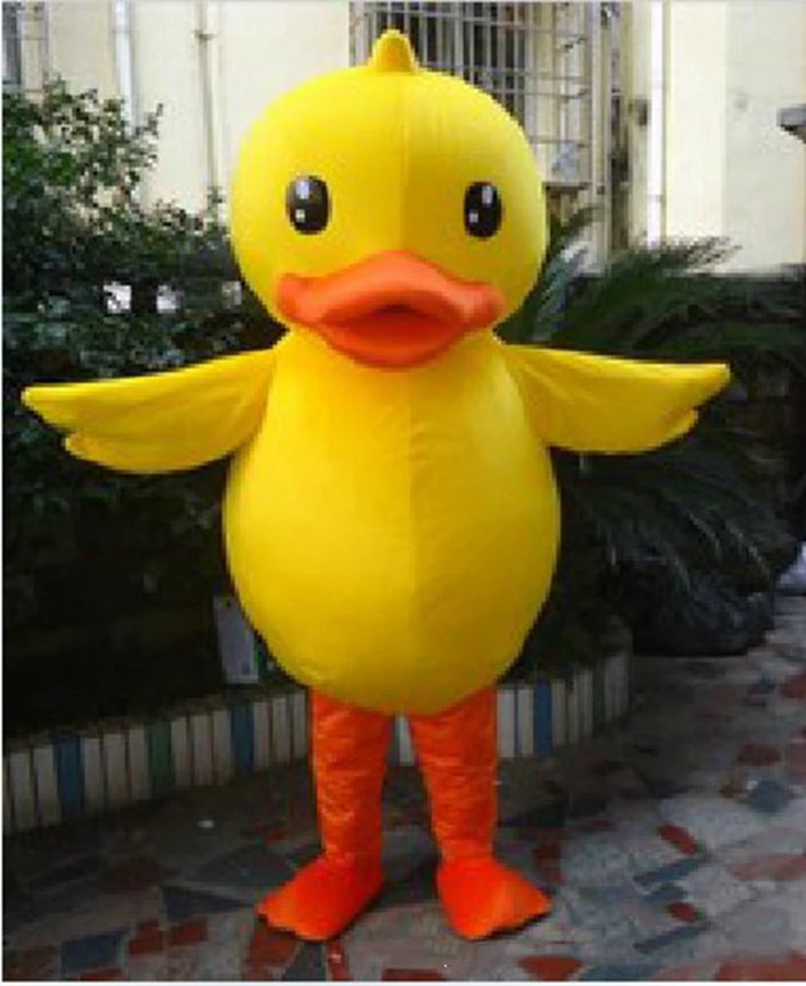 Yellow Duck Mascot Costume – Cartoon Character Cosplay Outfit for Adults, Festivals, Carnival & Halloween Parties