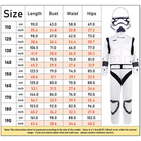 Imperial Stormtrooper Cosplay Costume Jumpsuit Outfit