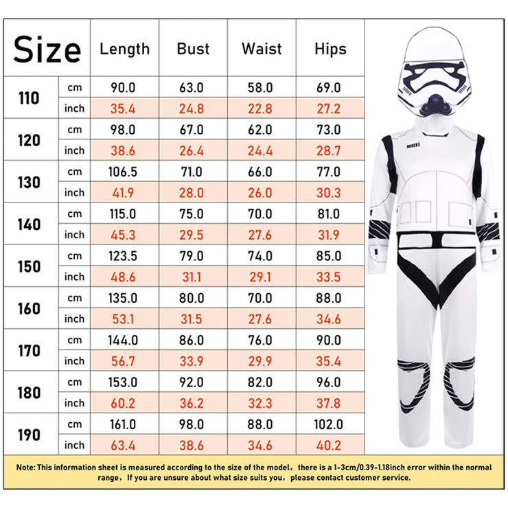 Imperial Stormtrooper Cosplay Costume Jumpsuit Outfit