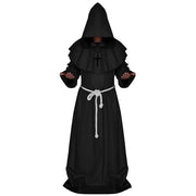 Cosplay Plague Doctor  Costume Medieval Hooded Robe Steampunk Terror Mask Hat Adult Halloween Party Role Play Size S-XL