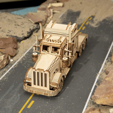 Robotime ROKR 3D Puzzle – Movable Steam Train, Car & Jeep Wooden Model Assembly Kit for Children and Adults