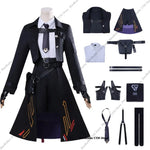Game Love and Deepspace Anime Cosplay Costume Black Fashion Wig Dress Uniform for Women Girls Halloween Party Role Play