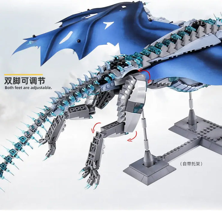 Giant Dragon Building Set – 1889pcs Creative MOC Fantasy Bricks Model