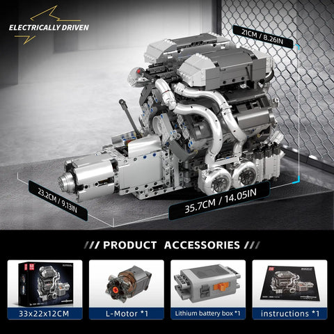 Engine Building Blocks Model Series Technical STEM Toys Moc Tank V8 Engine Supercar W16 Bricks Assembly Toy Set Kids Adults Gift