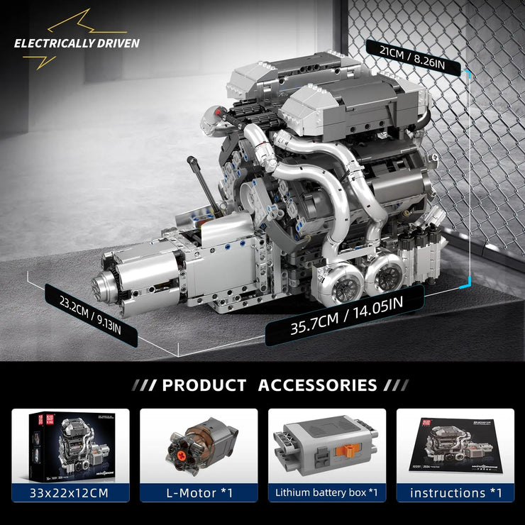 Engine Building Blocks Model Series Technical STEM Toys Moc Tank V8 Engine Supercar W16 Bricks Assembly Toy Set Kids Adults Gift