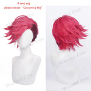 Arcane Vi Cosplay Costume Wig Hair for Anime Jinx Sister Cosplay Outfits Vi Cosplay Shoes Boots Leather Jacket