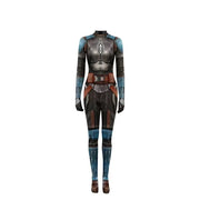 Mandalorian Jumpsuit with Head Cover 3D Bodysuit Cosplay Costume Halloween Masquerade Performance Outfits for Adult Kids